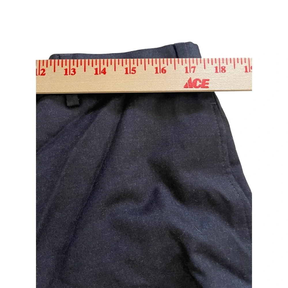Lauren Ralph Lauren Men's 100% Wool Pants Sz 36x32 Charcoal Gray Flat Front New